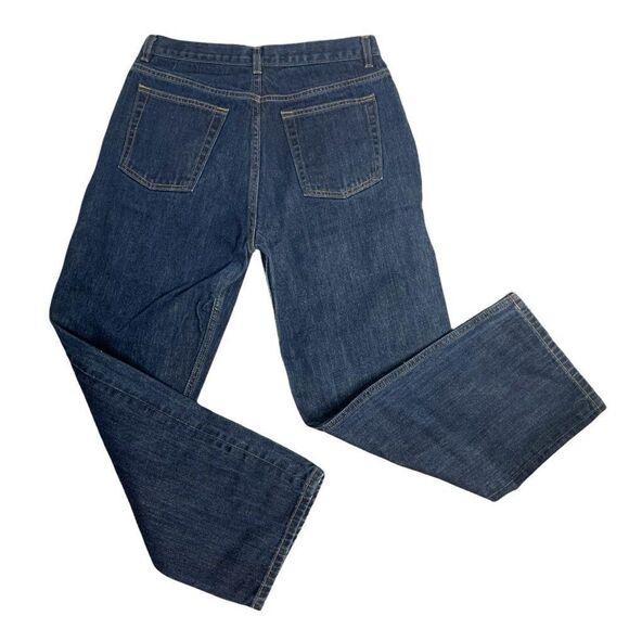 Vintage Banana Republic Denim Jeans 34 Dark Wash Relaxed Fit Straight Leg Button - Picture 3 of 6